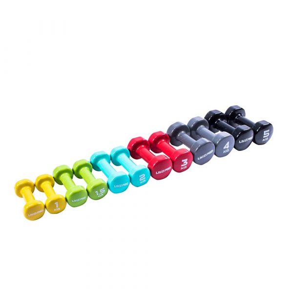 Гантели для аэробики LIVEPRO Colored Studio Dumbbell 5 кг, черный