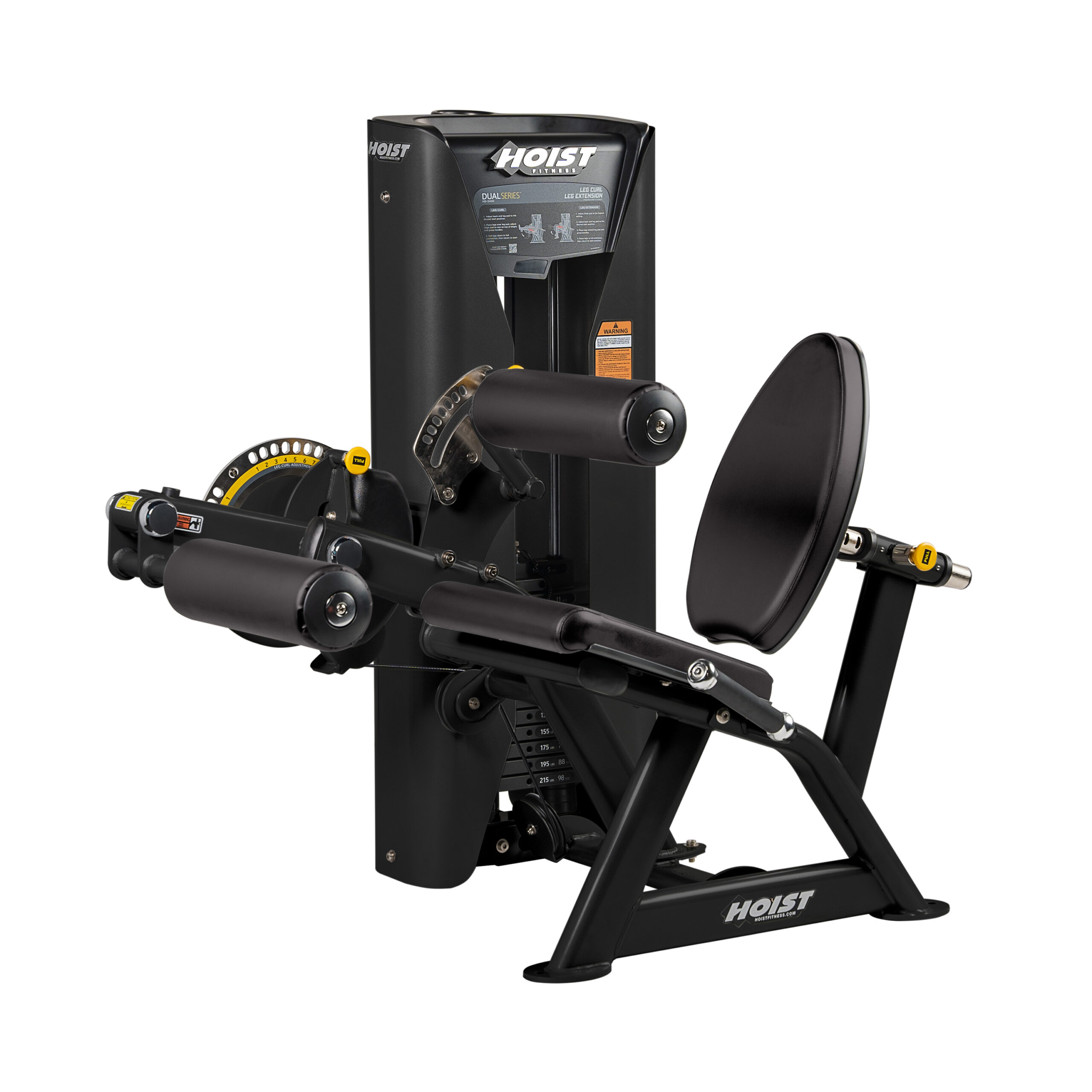 Разгибание, Сгибание ног сидя HOIST HD-3400 стек 109 кг, матовый черный