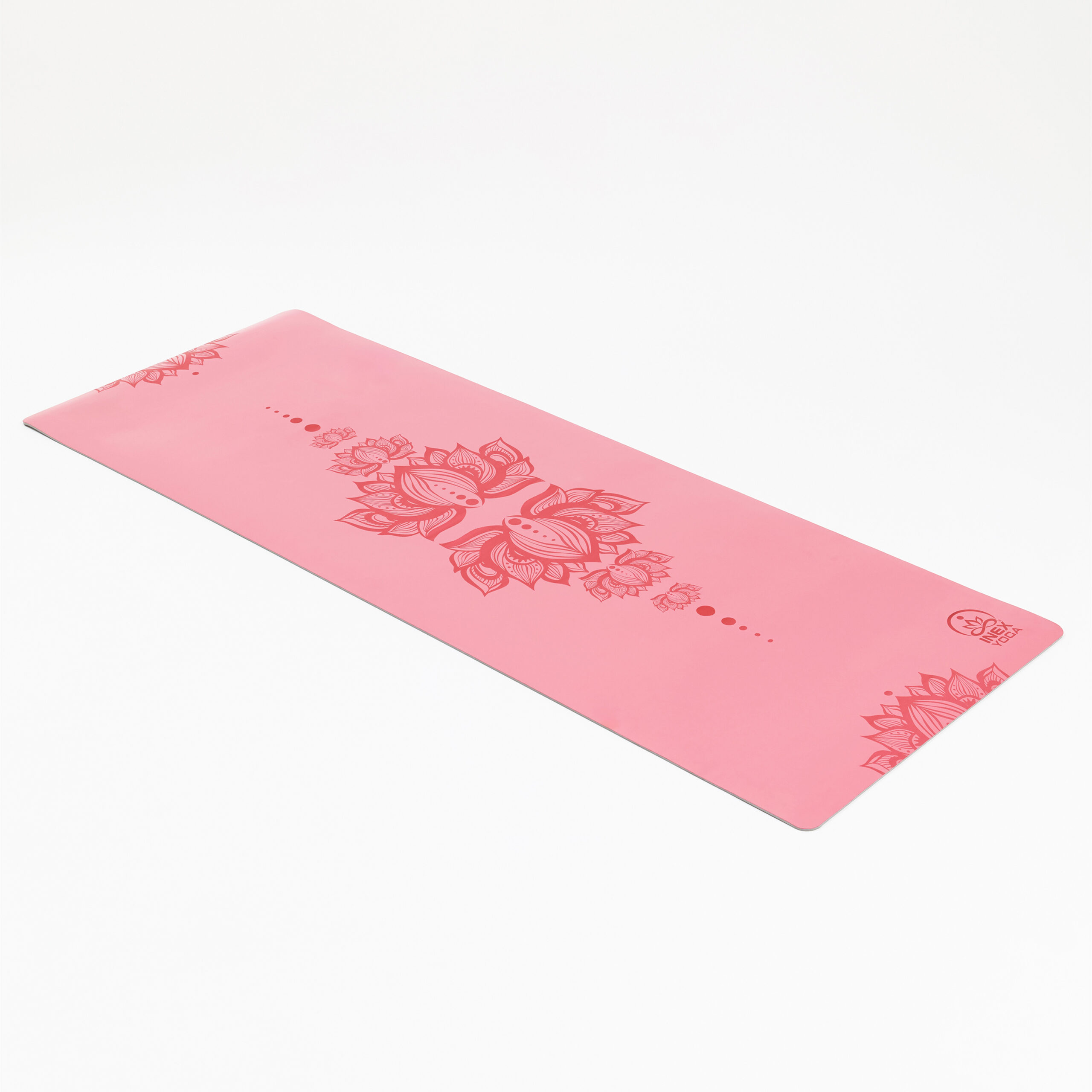Коврик для йоги INEX Yoga PU Mat TPE c гравировкой 185 х 68 х 0,5 см, розовый