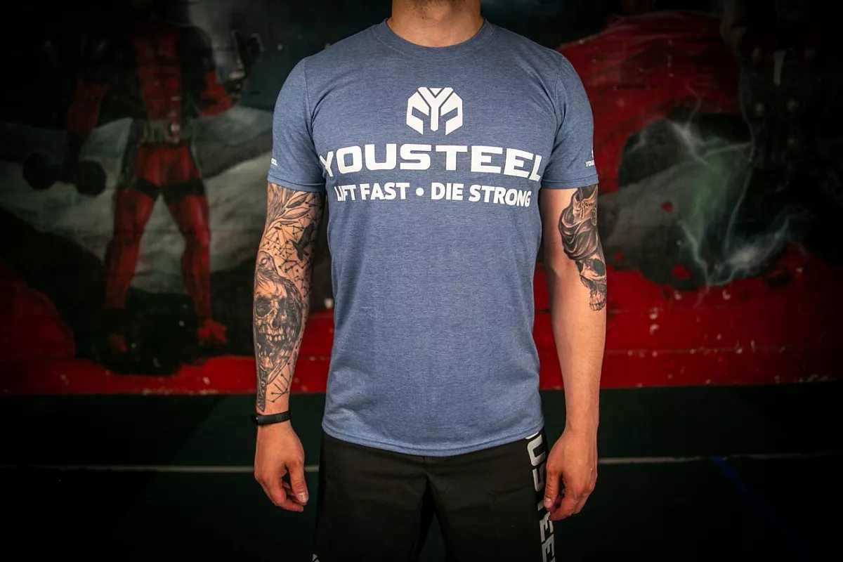 Футболка мужская YOUSTEEL TH, Индиго меланж (HI), XL